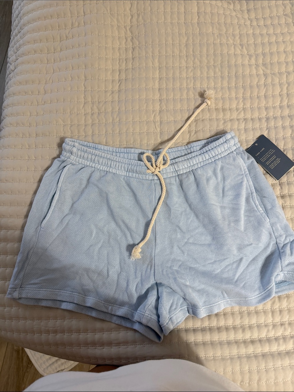 Universal Thread Light Blue Women's Athletic Lounge Shorts with Drawstring